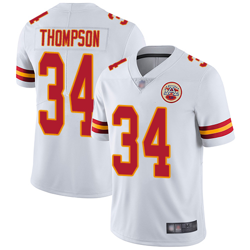 Men Kansas City Chiefs #34 Thompson Darwin White Vapor Untouchable Limited Player Football Nike NFL Jersey->youth nfl jersey->Youth Jersey